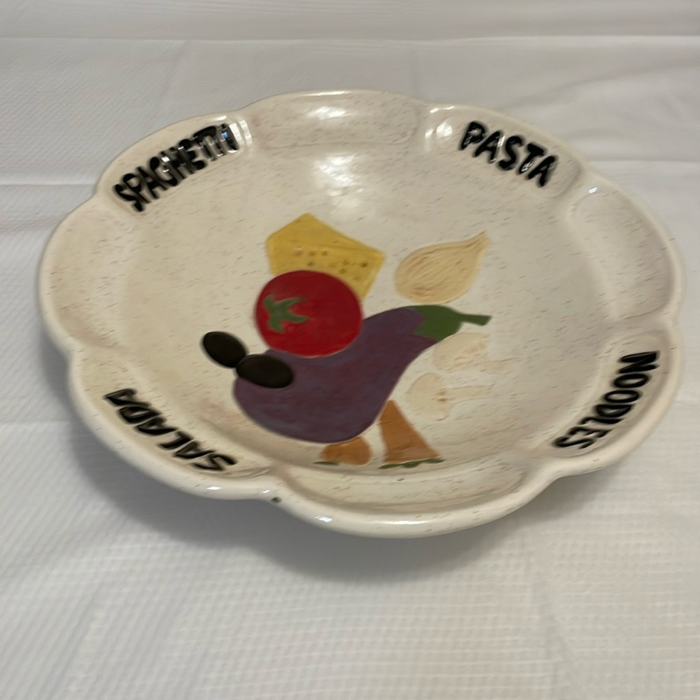 Beautiful Vintage 13” hand painted bowl